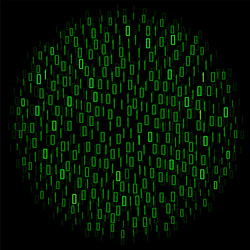 abstract technology background with binary vector image