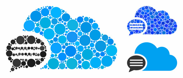 Message composition icon round dots vector