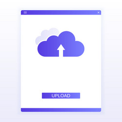 concept website page upload to cloud vector image