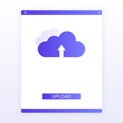 concept website page upload to cloud vector