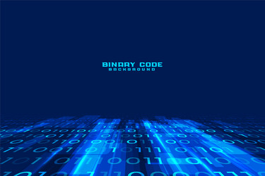 Data stream digital binary code background design vector