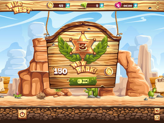 example of window change rank in the game wild vector image
