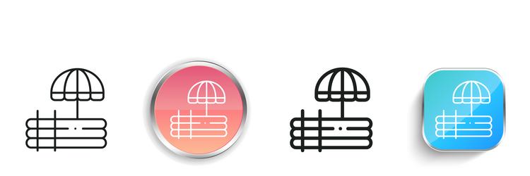 inflatable pool icon thin linear regular vector image