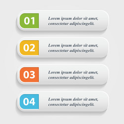Number Web Buttons vector image