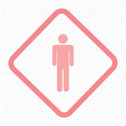 people pictograph symbol on sign vector