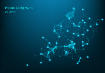 abstract illuminated particles and lines plexus vector image