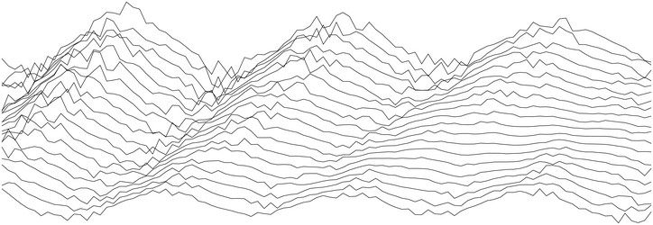 abstract waveform pattern featuring dynamic lines vector image