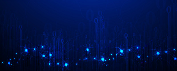 neural network concept connected cells with links vector image