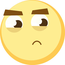 yellow emoji icon for app game ui or web design vector image