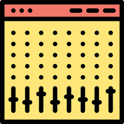 console control controller hardware mixer flat vector