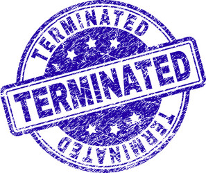 Damaged Terminated Stamp Seal Vector Image