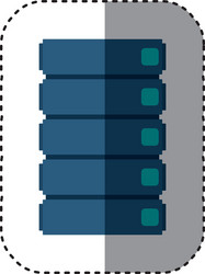 isolated web hosting design vector image
