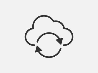 technology icon cloud computing connection big vector image