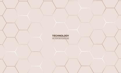 light hexagonal technology abstract background vector image