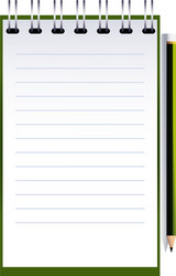 notebook and notepad with corporate designs vector image