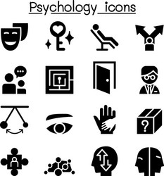 psychology icon set vector