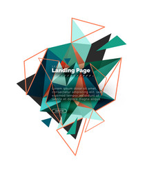 triangular design abstract background landing vector image