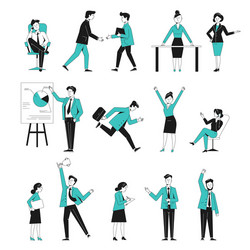 business line people characters casual diversity vector