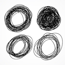 Ink Circle Scribble Collection vector