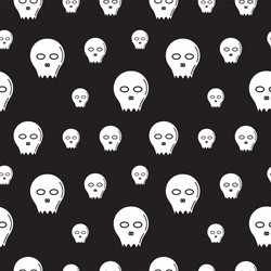 Skull shape seamless pattern design template vector