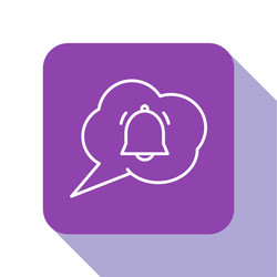 white line speech bubble with chat notification vector image