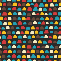 retro seamless pattern with half of circles vector image