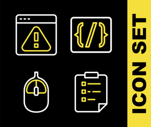 set line programming language syntax clipboard vector image
