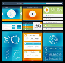 ui flat web and mobile element vector