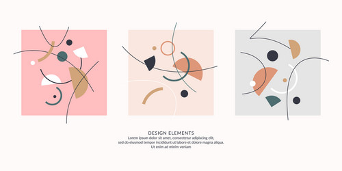 abstract elements in retro style a template vector image