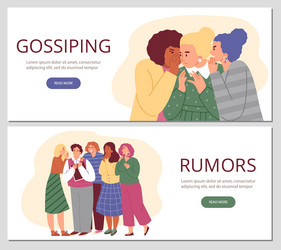 Group of people gossiping and spreading rumors Vector Image