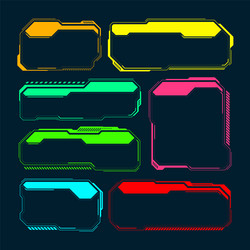 futuristic hud or ui elements sci-fi user vector image