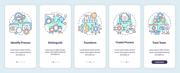 how can you use smed onboarding mobile app screen vector image
