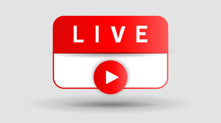 live button play start interface design element vector image