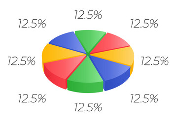 Pie Chart Eight Part Vector Images (over 120)