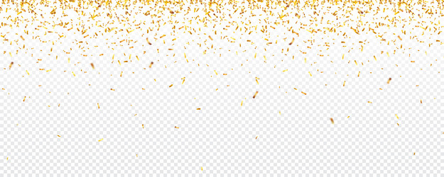 Christmas golden confetti falling shiny glitter vector