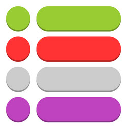 flat blank icon empty internet color button vector image