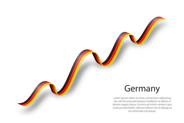 waving ribbon or banner with flag of germany vector