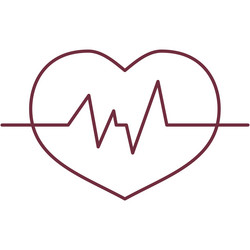 heart line beat icon heartbeat pulse vector