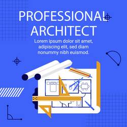 minimal architecture project posts vector image
