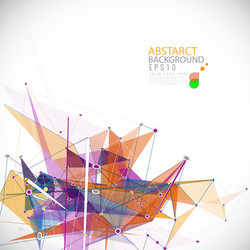 Abstract mesh colorful background lines and shapes vector