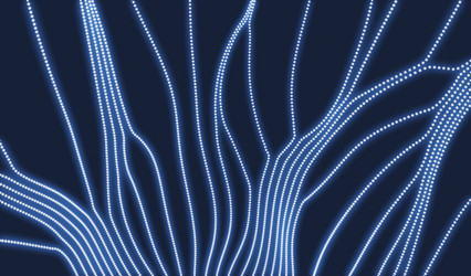 array with dynamic emitted particles 3d vector image