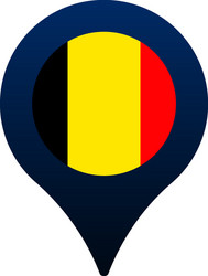 Belgium flag and map pointer icon national Vector Image