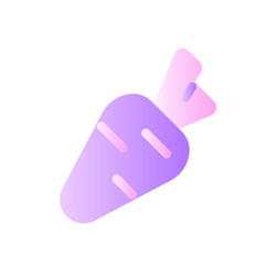 carrot flat gradient two-color ui icon vector image