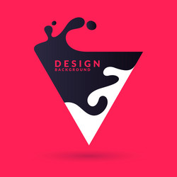 abstract geometric form with a dynamic splashes vector image