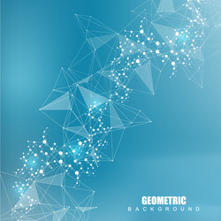 geometric abstract background with connected line vector