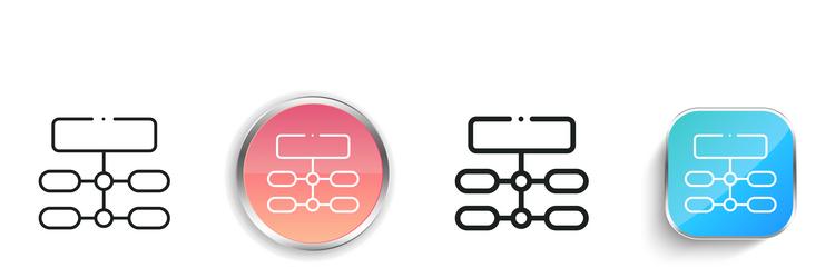 infographic icon thin linear regular and button vector image