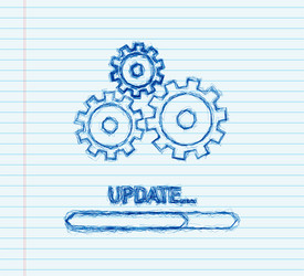 system software update or upgrade sketch icon vector image
