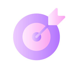 Target flat gradient two-color ui icon vector