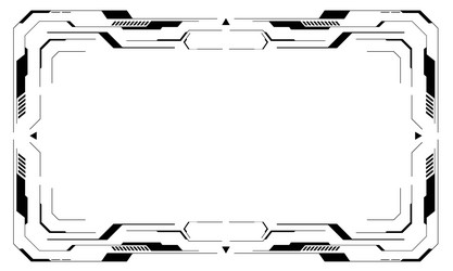 hud frames black user interface elements design vector image