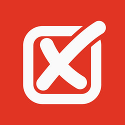 check icon checkmark and checkbox no voting vector image